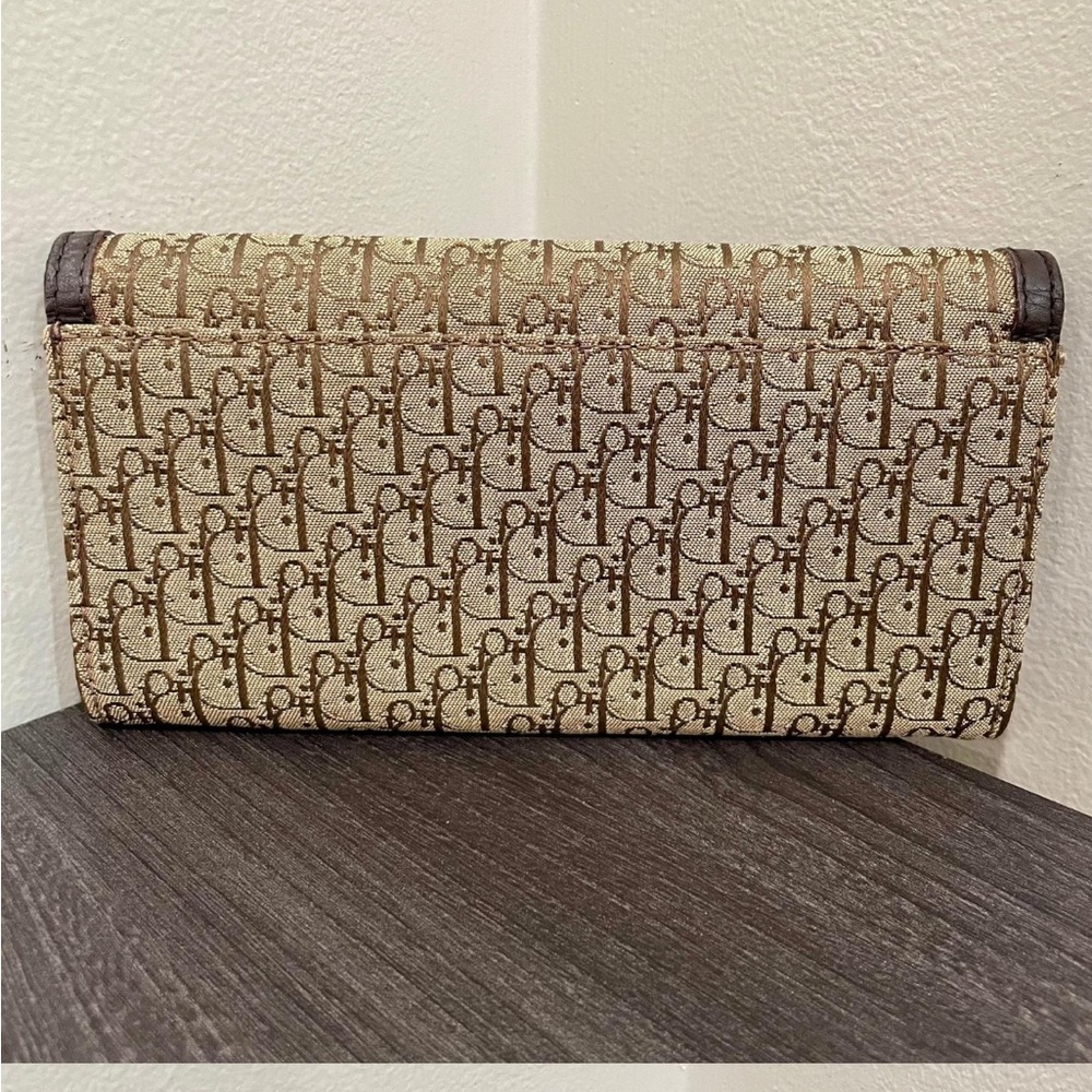 Christian Dior Brown Canvas Wallet EUC - Picture 2 of 4